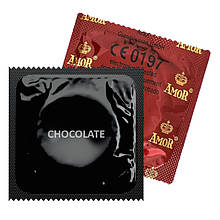 Чорний презерватив з ароматом шоколаду Amor Chocolate, 1 шт.