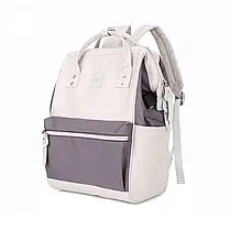 Рюкзак-сумка водонепроникний HIMAWARI 1881-34 ніжно-рожевий з фіолетовою кишенею, фото 2