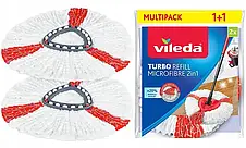 Насадки для швабри Vileda Turbo 2в1 2 шт. круглі 166142, фото 3