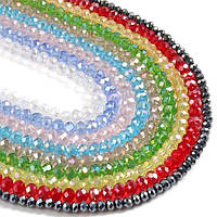 Кришталеві намистини рондель 4мм 