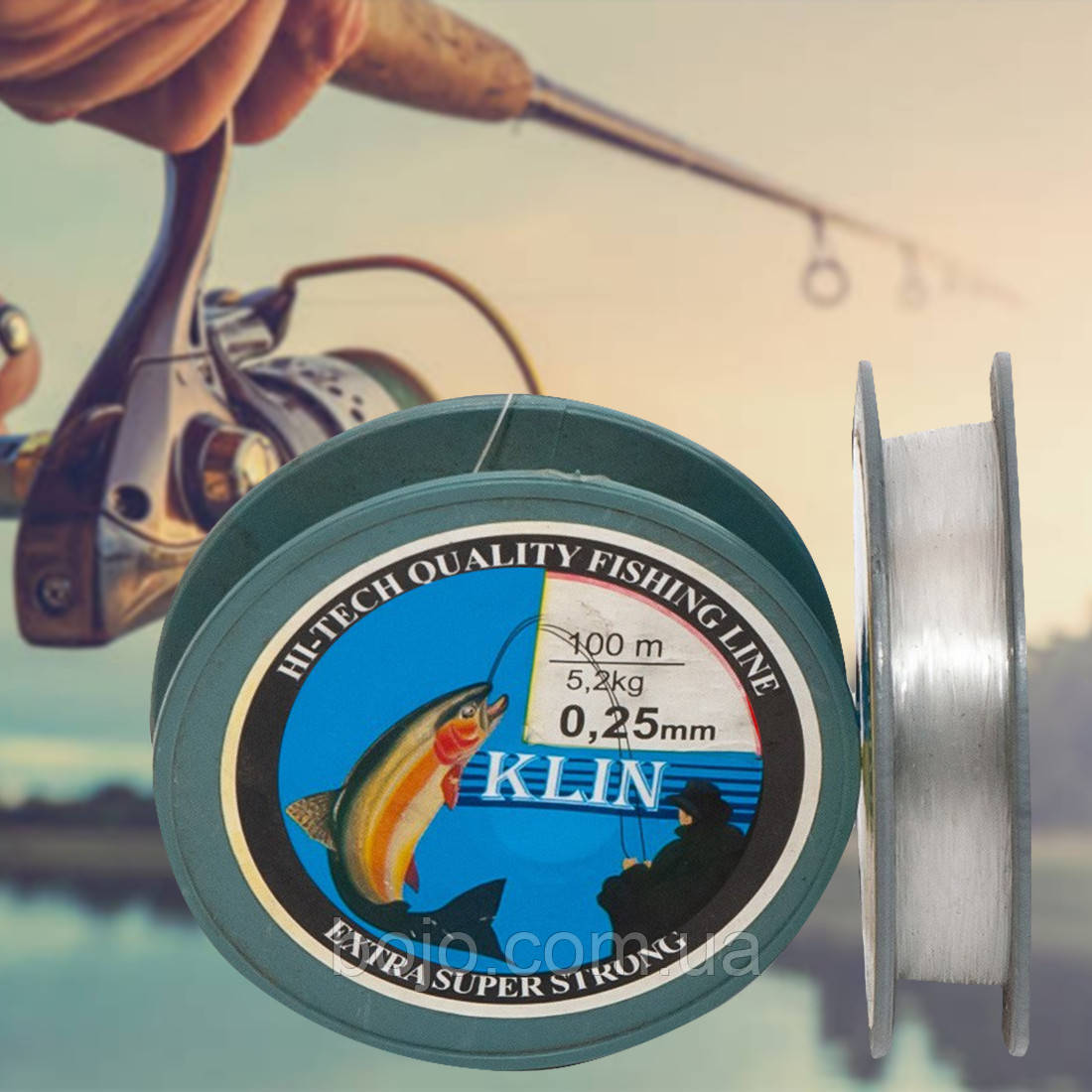 Волосінь рибальська KLIN №222 0,25 мм, 100 м (2021)