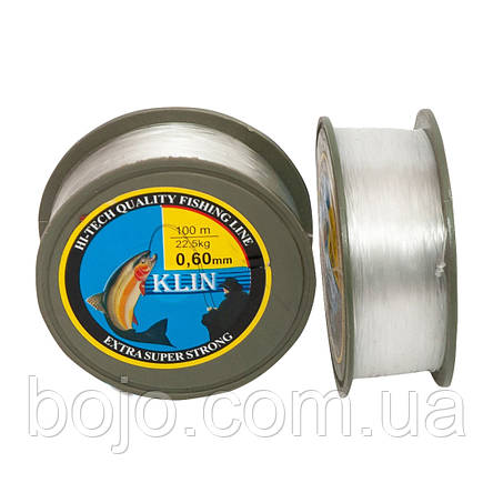 Волосінь рибальська KLIN №228 0,6 мм, 100 м (2021), фото 3