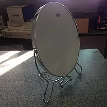 Дзеркало на підставці кругле двостороннє металеве Mirror 7" CR-7 2506