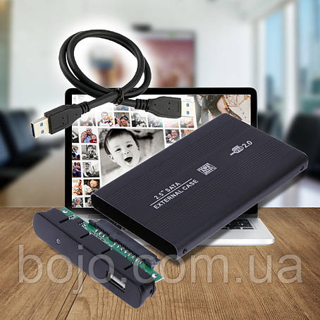 Кишеня для жорстких дисків з USB-портом 2.0 для 2.5" HDD EXTERNAL CASE, фото 1