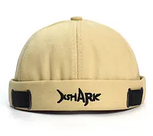 Кепка докер бейсболка без козирка для жінок для чоловіків бавовна бежева розмір 54-58