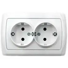 Розетка VIKO Carmen 2гнізда із заземленням біла 90561056-UA1