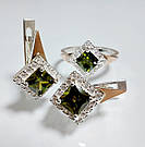 Комплект зі срібла с золотом, фото 3