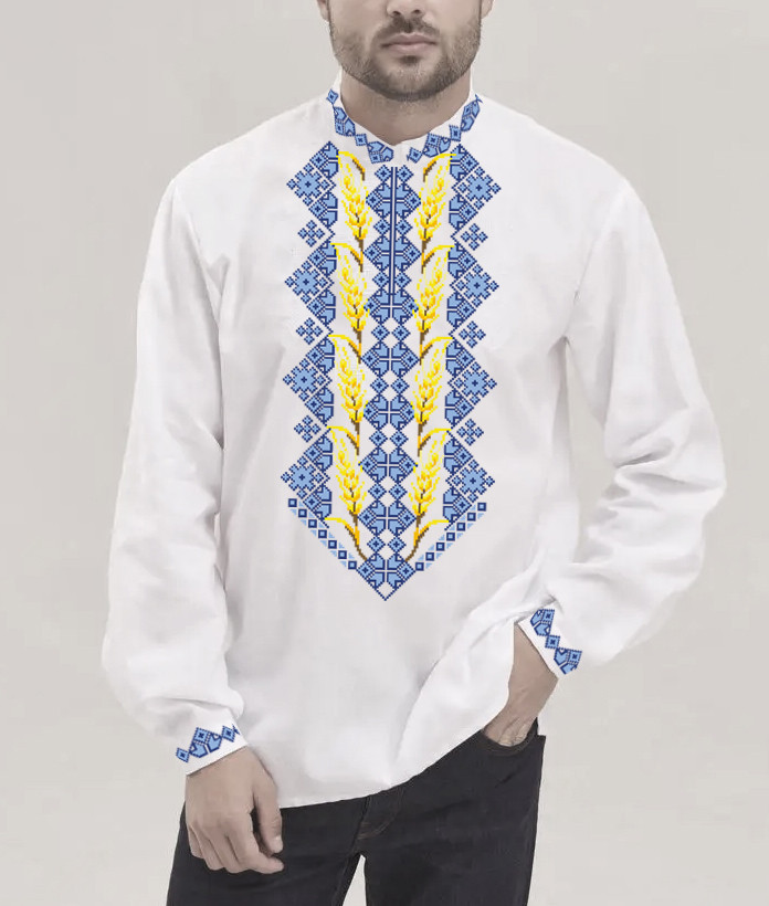 Заготовка для чоловічої вишиванки № 439-СЧ, фото 1