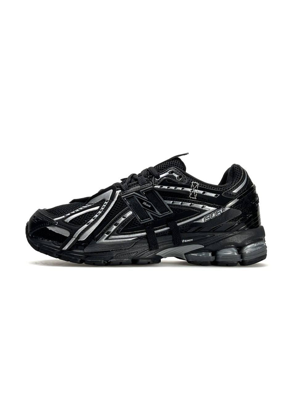 Чоловічі кросівки шкіра текстиль сітка New Balance 1906A Black Silver, кеди Нью Беланс чорні 41