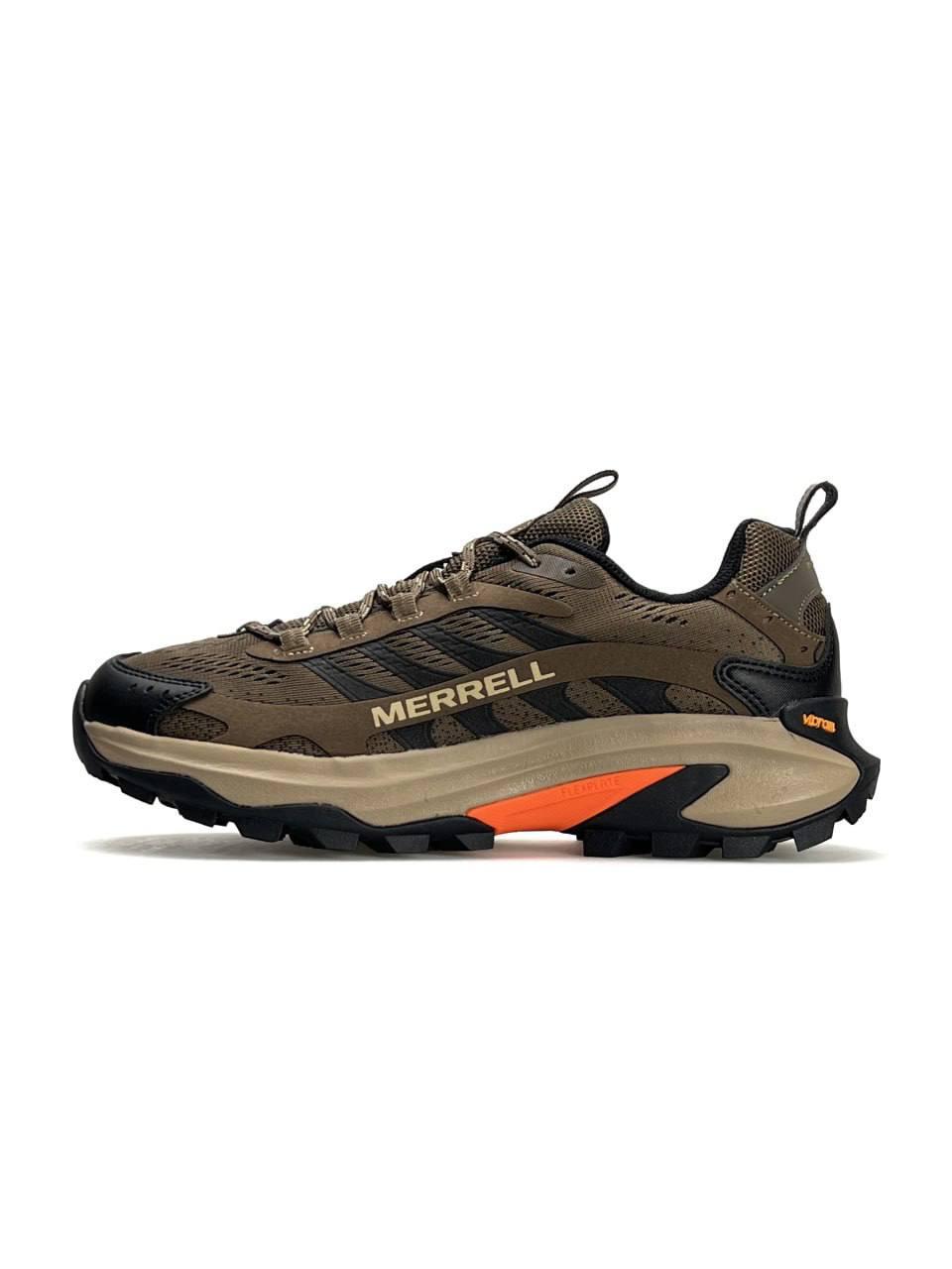 Чоловічі кросівки Merrell Moab Speed 2 Brown Beige, кеди чоловічі шкіра текстиль сітка коричневі 41