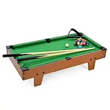 Дитяча настільна гра Більярд дерев'яний на ніжках BG 003 Настільний більярд для дітей з києм та кулями, фото 4