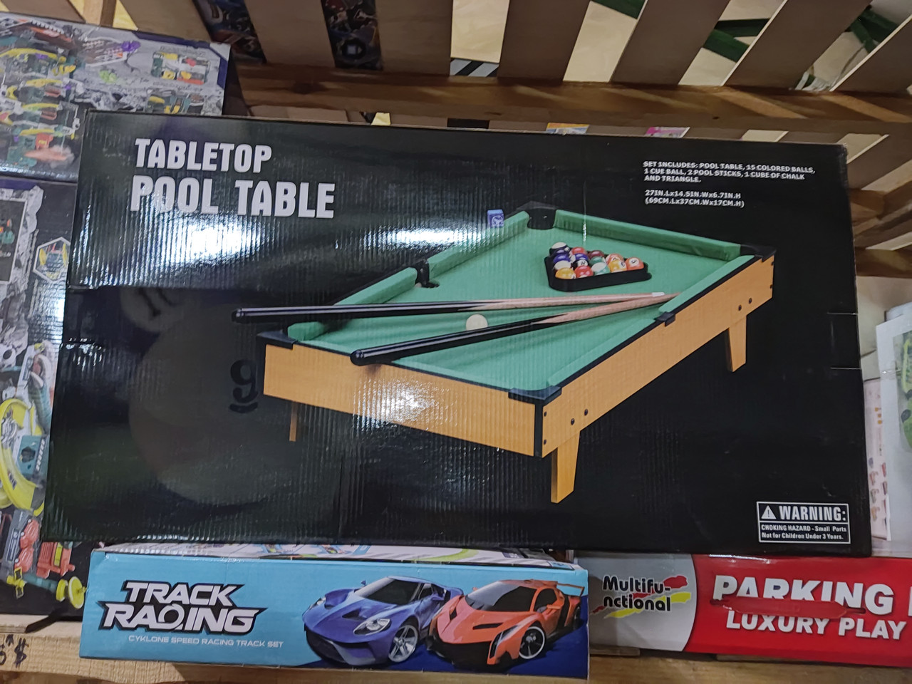 Дитяча настільна гра Більярд дерев'яний на ніжках BG 003 Настільний більярд для дітей з києм та кулями, фото 1