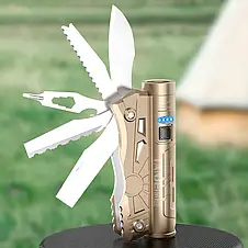 Багатофункціональний туристичний ліхтарик, складаний ніж, повербанк EL-LF S 26 (237), фото 4