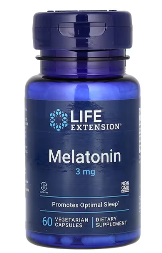 Life Extension, Melatonin 3 mg, 60 Vegetarian Cap