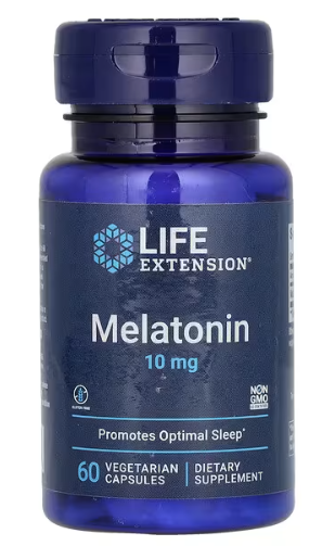 Life Extension, Melatonin 10 mg, 60 Vegetarian Cap
