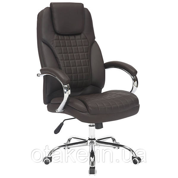 Крісло керівника Lester шкірзам коричневий, фото 1