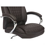 Крісло керівника Lester шкірзам коричневий, фото 7