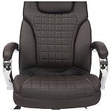 Крісло керівника Lester шкірзам коричневий, фото 8