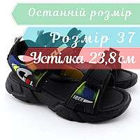 Дитячі сандалії для хлопчика чорні Clibee black-grey розмір 37 - устілка 23,8 см