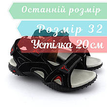 HL 75/23 Дитячі босоніжки для хлопчиків чорні American Club розмір 32 - устілка 20 см