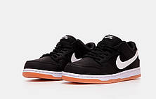 Чоловічі кросівки Найк Nike SB Dunk Low Black White Gum CD2563-006, фото 4