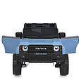 Дитячий електромобіль Toyota Land Cruiser 24V (синій колір) | Джип на акумуляторі з пультом, музикою та світлом, фото 2