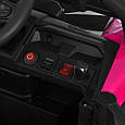 Дитячий електромобіль Багі 4x4 (рожевий колір) 4 мотори, 12V, EVA колеса, фото 6