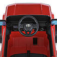 Дитячий електромобіль Toyota Land Cruiser 24V (червоний колір) | Джип на акумуляторі з пультом, музикою та світлом, фото 8