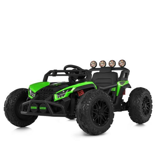 Дитячий електромобіль Багі 4x4 (зелений колір) 4 мотори, 12V, EVA колеса, фото 1