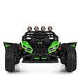 Дитячий електромобіль Багі 4x4 (зелений колір) 4 мотори, 12V, EVA колеса, фото 2