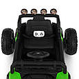 Дитячий електромобіль Багі 4x4 (зелений колір) 4 мотори, 12V, EVA колеса, фото 5