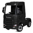 Дитяча електромобіль-ва вантажівка SCANIA (чорний колір) 12 V, фото 2