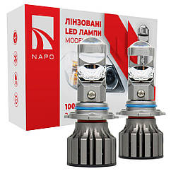 Лампа світлодіодна лінзована для фар NAPO Model GL HB3 6500K 10000LM 2 шт комплект