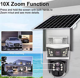 Камера V39-4G 3 лінзи 10X ZOOM+SOLAR