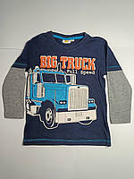 Футболка для хлопчика Kids Big Truck синя, 2-4 років, 98-104 см