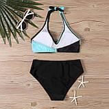 Роздільний жіночий купальник з переплетами – роздільна модель для моря, універсальний фасон і зручна посадка, фото 3