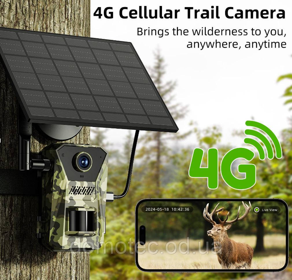 Фото лавка для полювання міні відеореєстратор 4G SOLAR F8