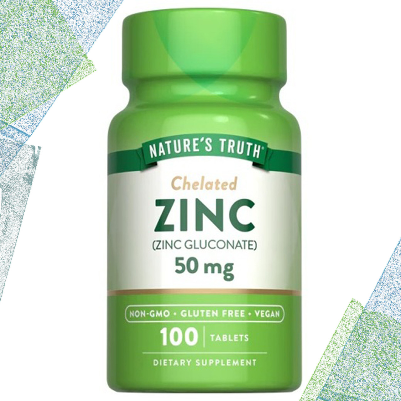 Цинк Глюконат Nature's Truth Chelated Zinc (Zinc Gluconate) 50 мг 100 таблеток