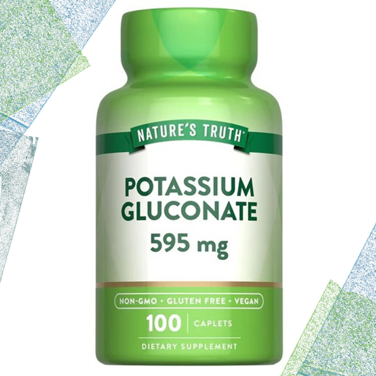 Калій Глюконат Nature's Truth Potassium Gluconate 595 мг 100 таблеток (каплетс)