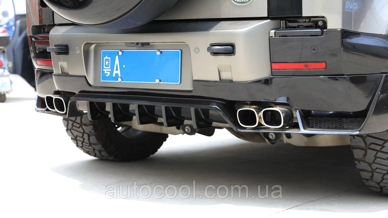 Накладка на задній бампер із насадками для Land Rover Defender 2020+ г. Дефендер