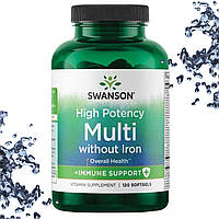 Swanson Multi Without Iron (Без Заліза) + Immune Support 120 гелевих капсул