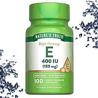 Вітамін Е Nature's Truth Vitamin E 180 мг (400 IU) 100 гелевих капсул