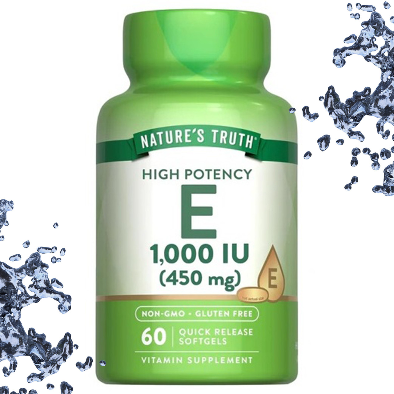 Вітамін Е Nature's Truth Vitamin E 450 мг (1000 IU) 60 гелевих капсул