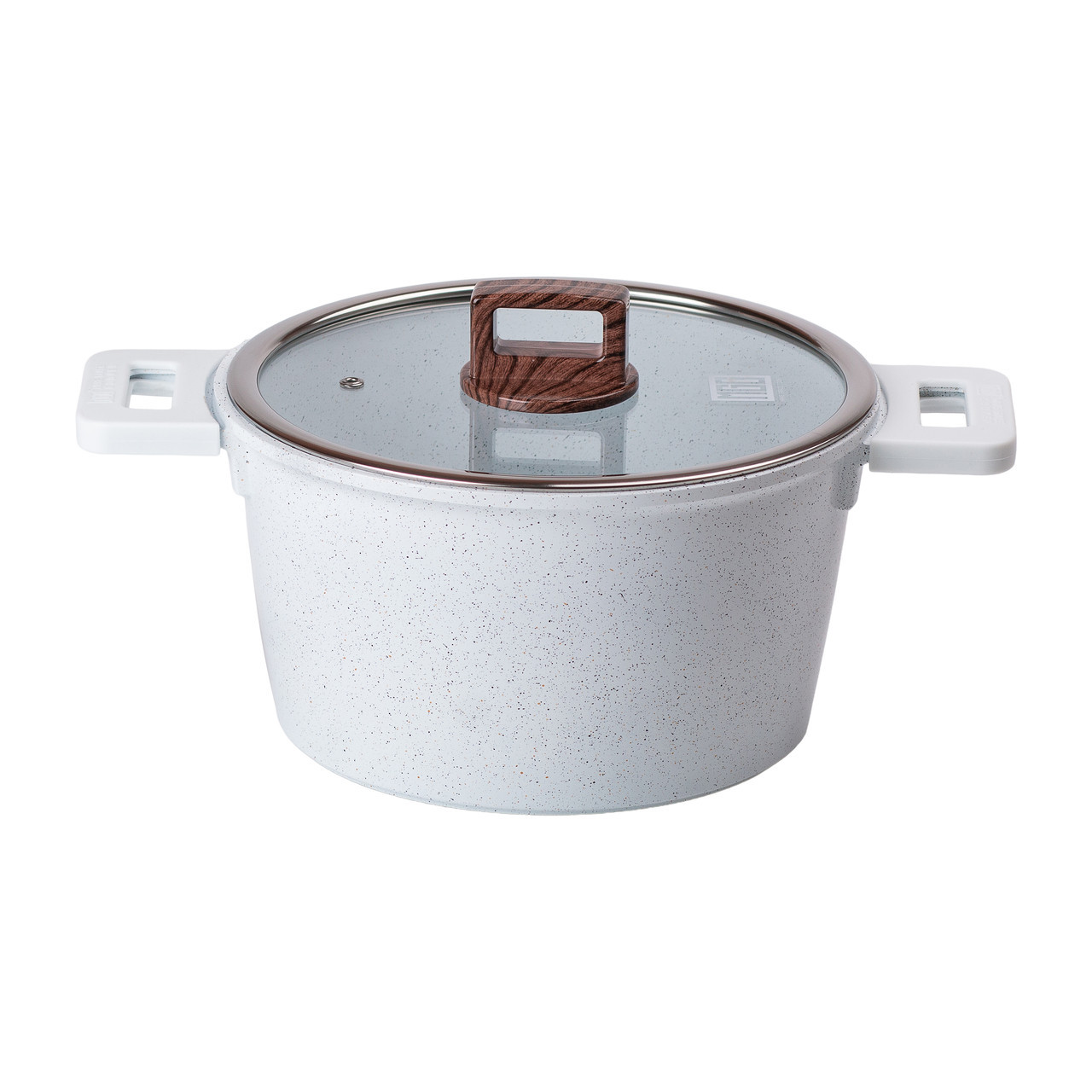 Алюмінієва каструля з керамічним покриттям антипригарним Ø 24 см Біла MGC HP-4-441, фото 1