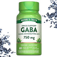 ГАБА Nature's Truth GABA (ГАМК, Гама-Аміномасляна Кислота) 750 мг 60 капсул