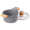 Алюмінієва каструля об'ємом 3 літри з кришкою Ø 20 см. Мармур з антипригарним покриттям MGC сірий HP-4-432G, фото 3