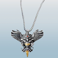 Срібна кольє підвіска кулон Будда-покровитель Бог-птиц Гаруда