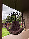 Підвісне крісло Garden БЕЗ СТІЙКИ з техноротангу. Крісло-кокон, гойдалка, гойдалка, гамак, фото 6