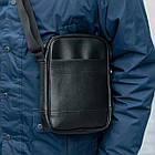 Сумка барсетка через плече месенджер із екошкіри чорна JUPITER Str міська класична, фото 9