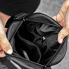 Сумка барсетка через плече месенджер із екошкіри чорна JUPITER Str міська класична, фото 10